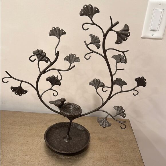 Decorative Metal Tree with Bird